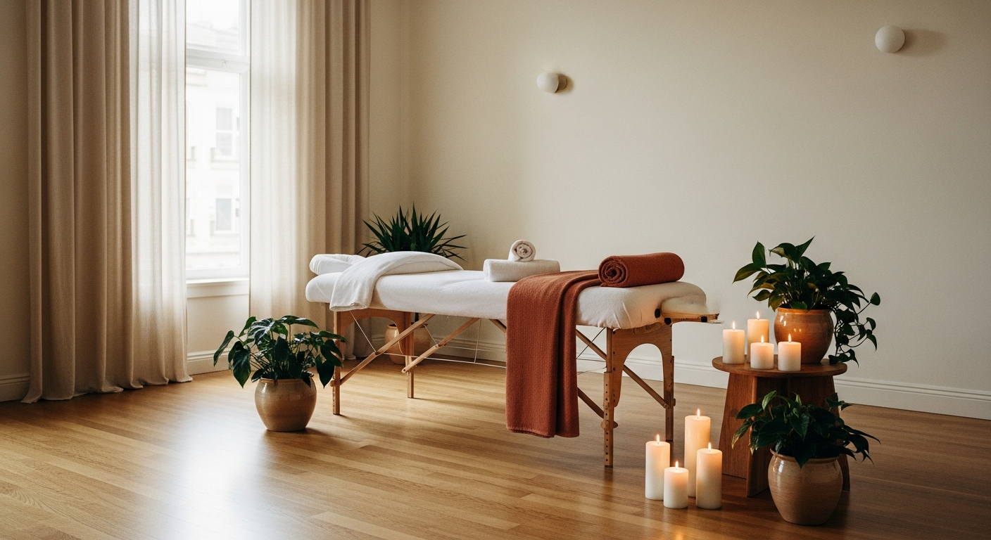 Interieur van Salon Zenya in warm licht